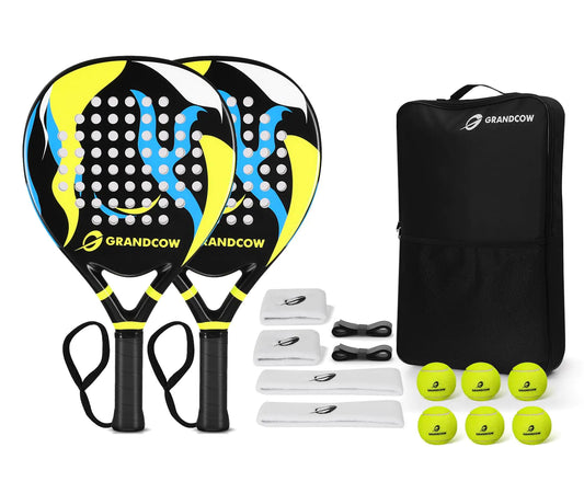 Veltro Padel Racket , Padel Tennis Racket Set Beginner Full Package with Cover 3 Balls Headband Wristband and Backup overgrip